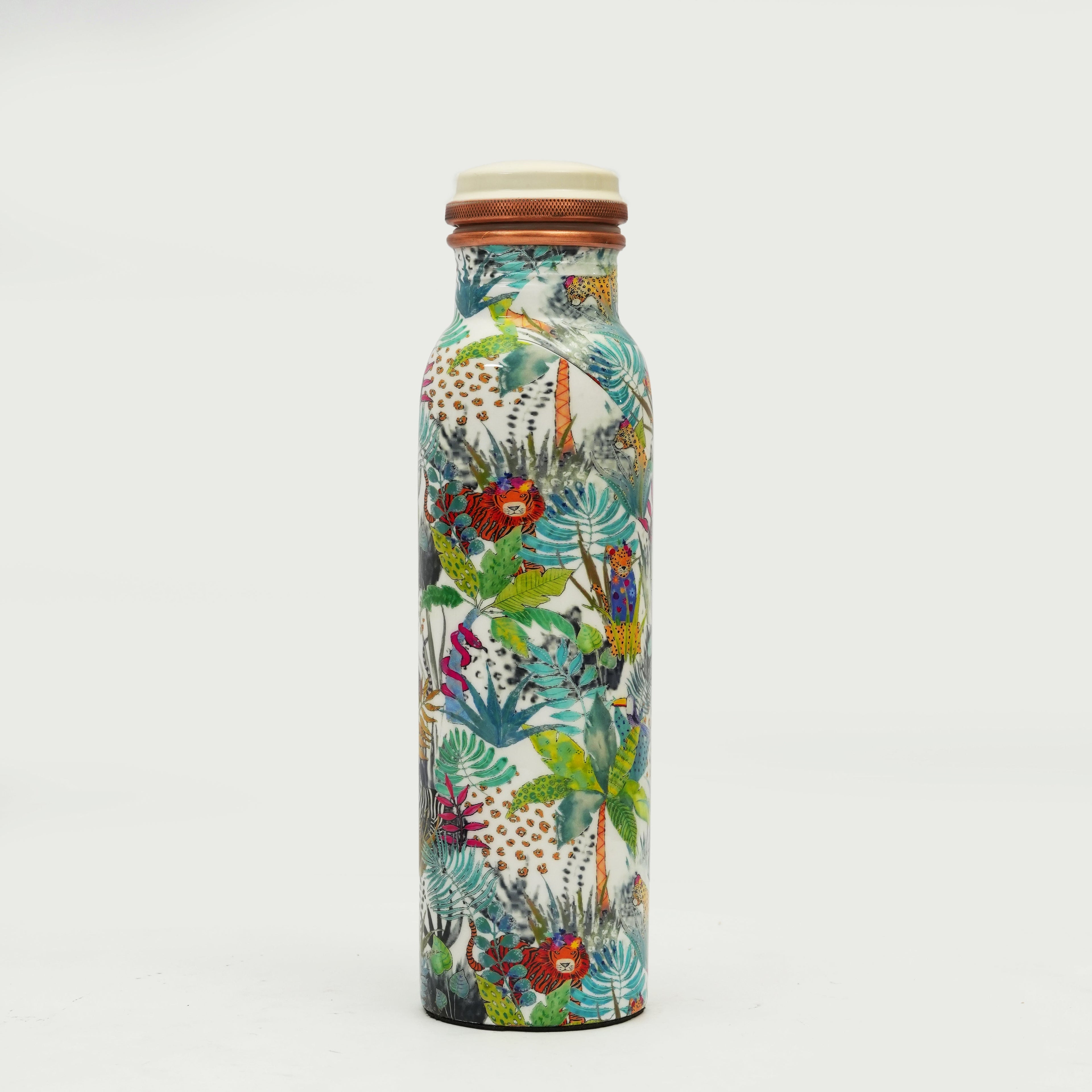 Rainforest Bloom Copper Water Bottle