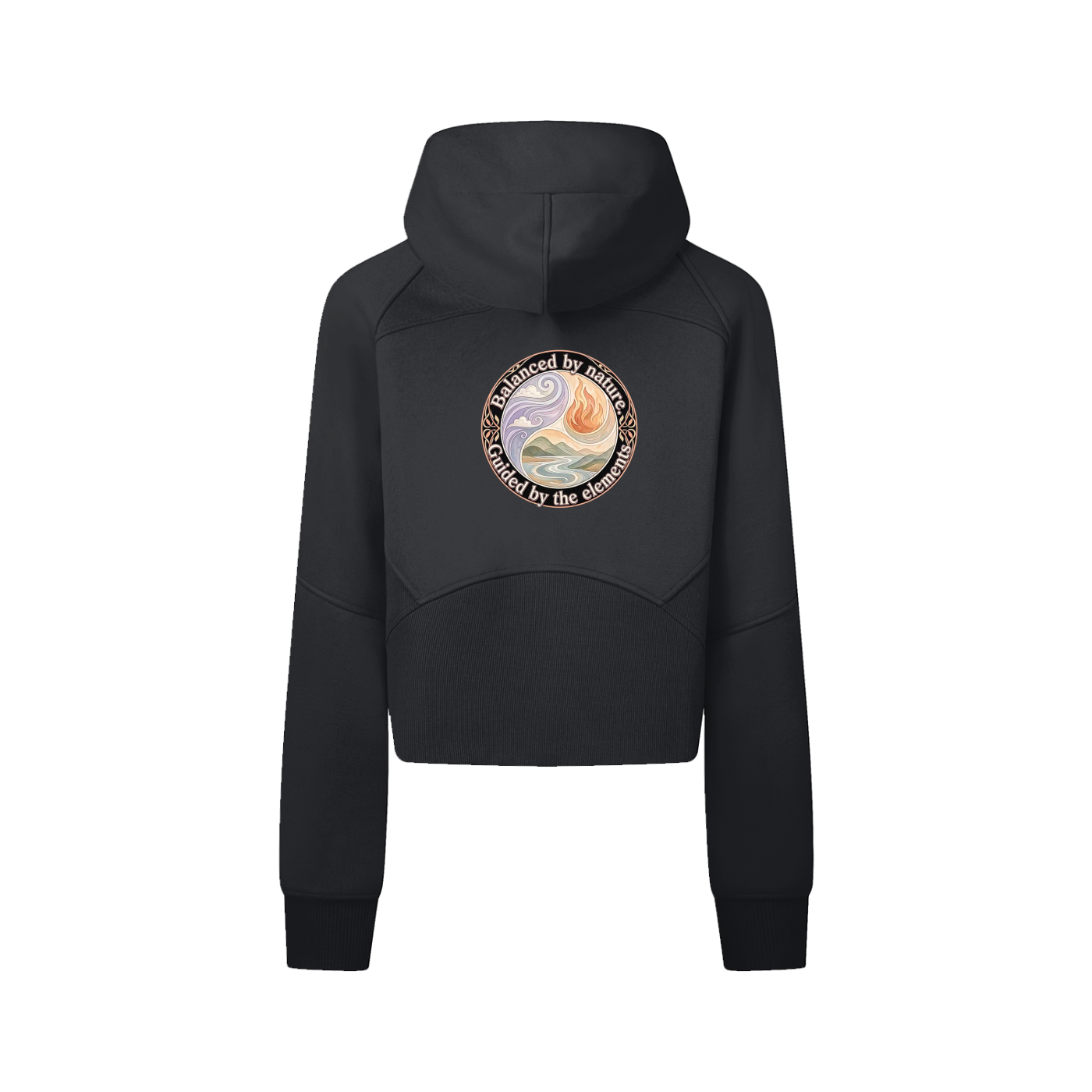 Cropped Zip-Through Hoodie