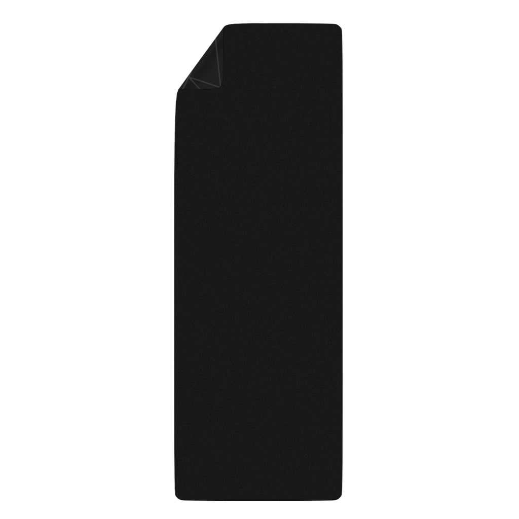 Rubber Yoga Mat – Eco‑Friendly, Non‑Slip Cushioned Mat | Black Petrol with Geometric Alignment