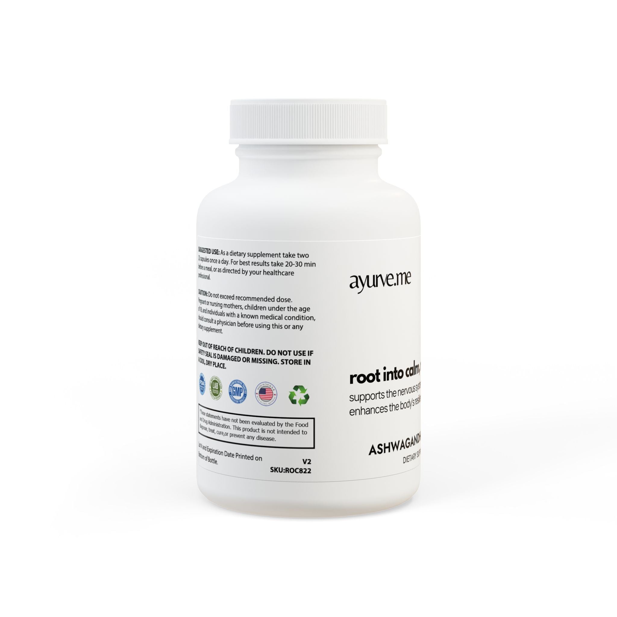 Ashwagandha + Black Pepper | Adaptogen for Stress, Focus & Energy