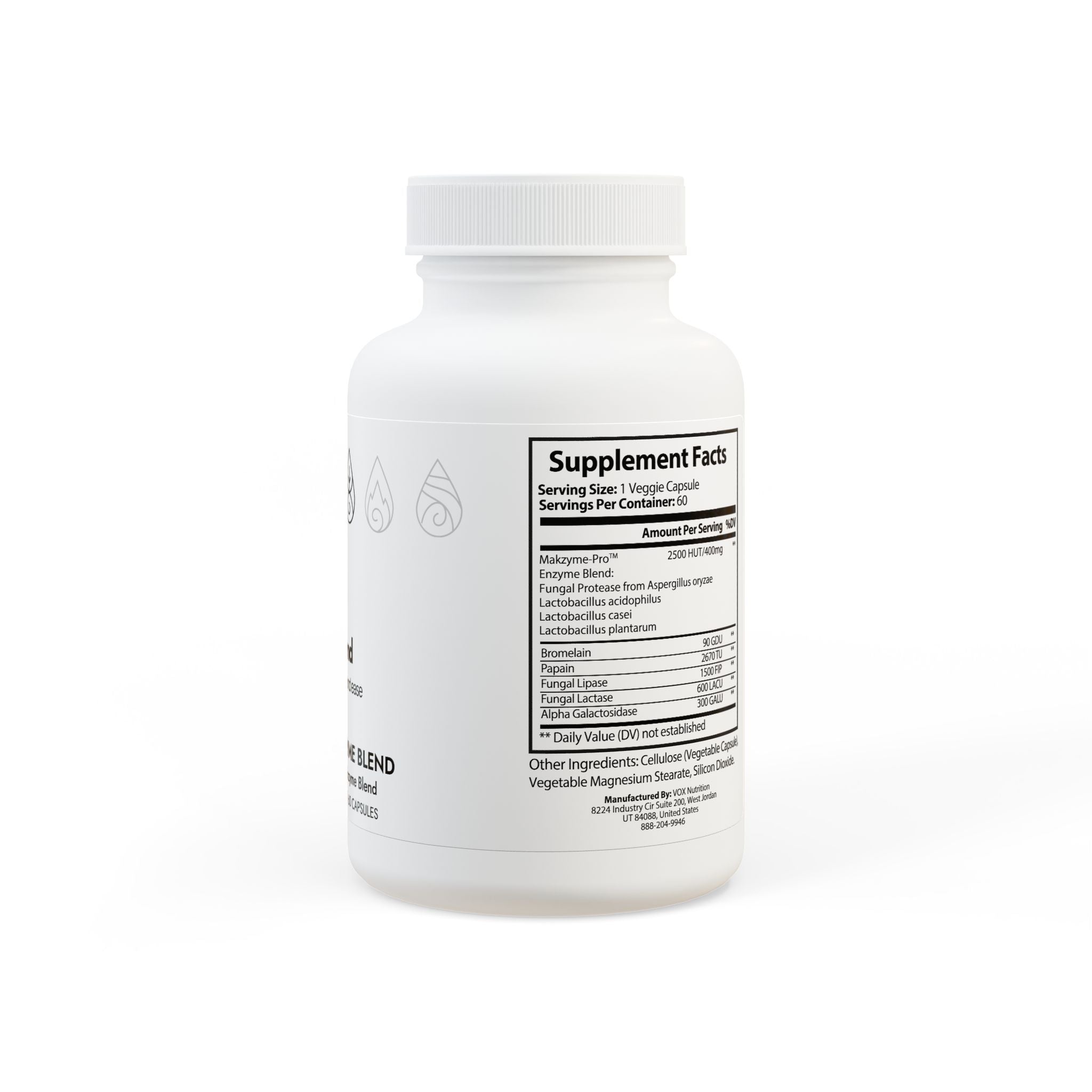 Agni Support | Makzyme-Pro™ Enzymes Complex + Probiotics for Bloating & Gut Harmony