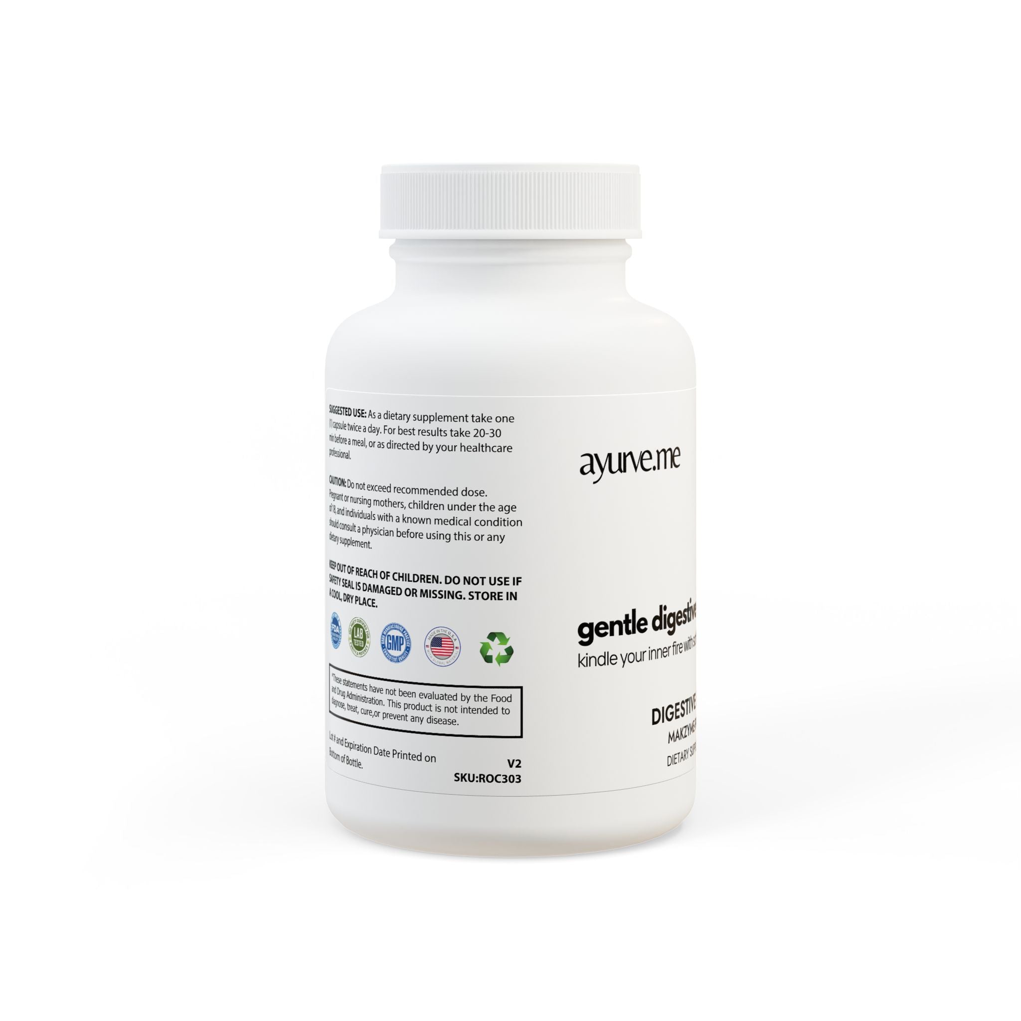Agni Support | Makzyme-Pro™ Enzymes Complex + Probiotics for Bloating & Gut Harmony