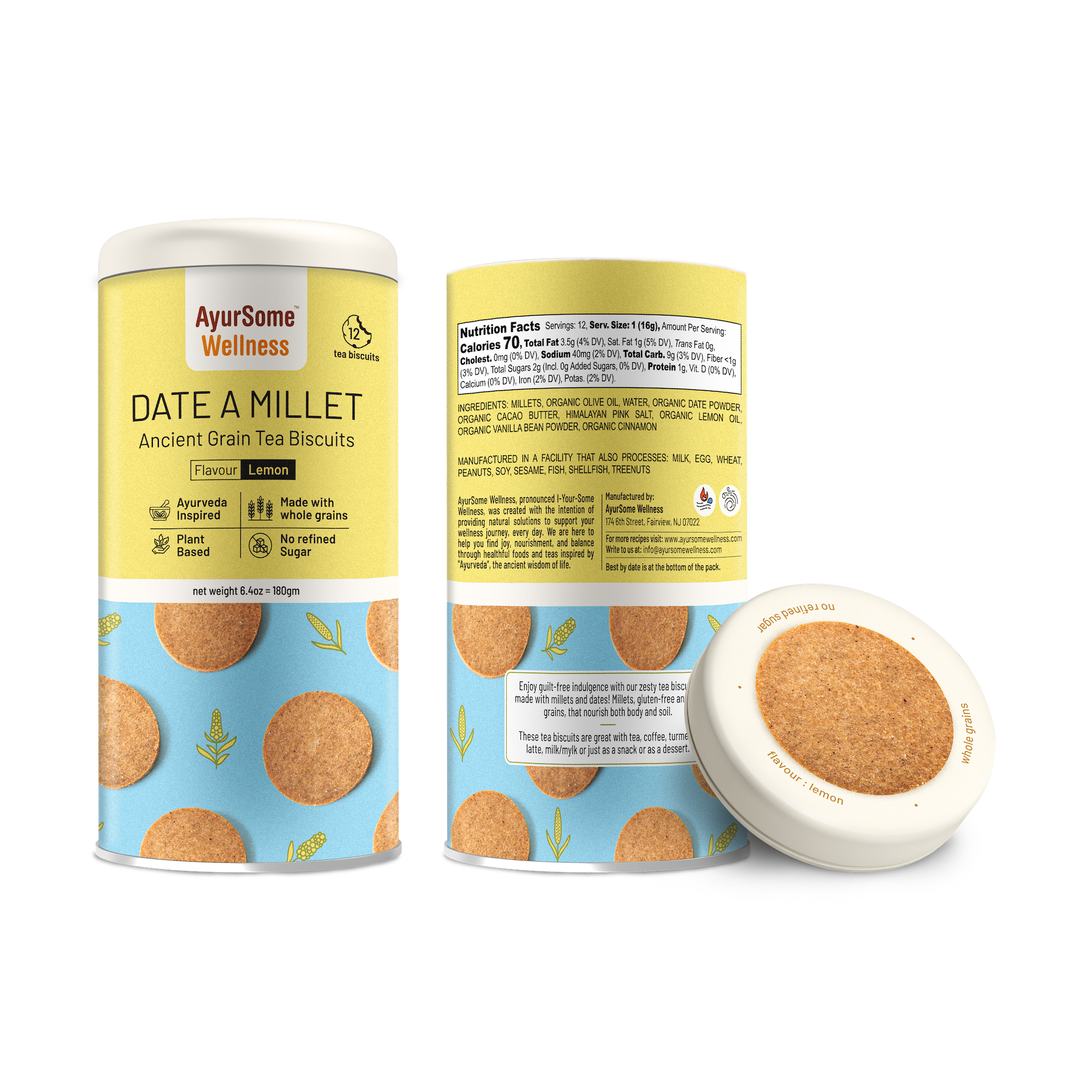 Date-A-Millet | Ancient Grain Tea Biscuits