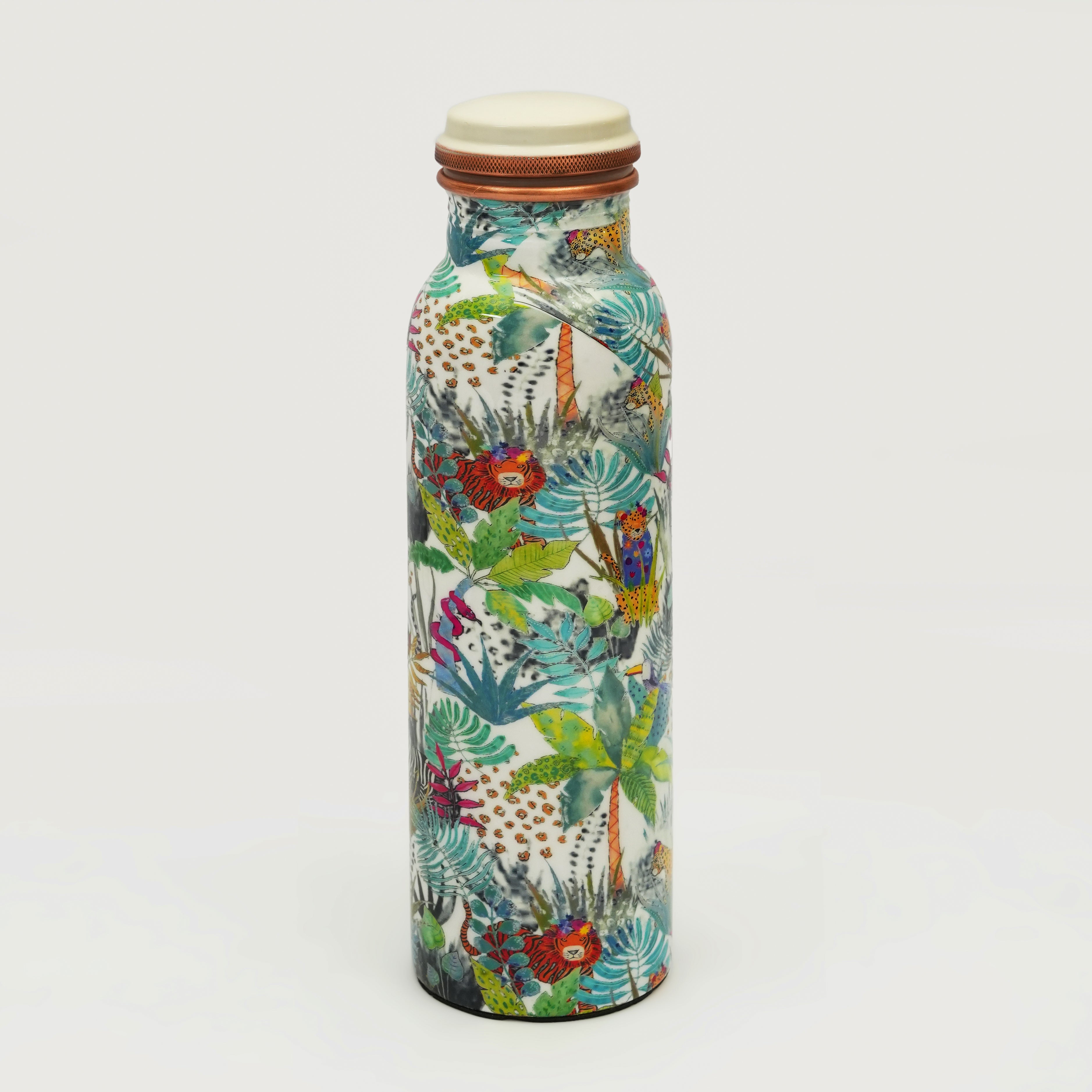 Rainforest Bloom Copper Water Bottle
