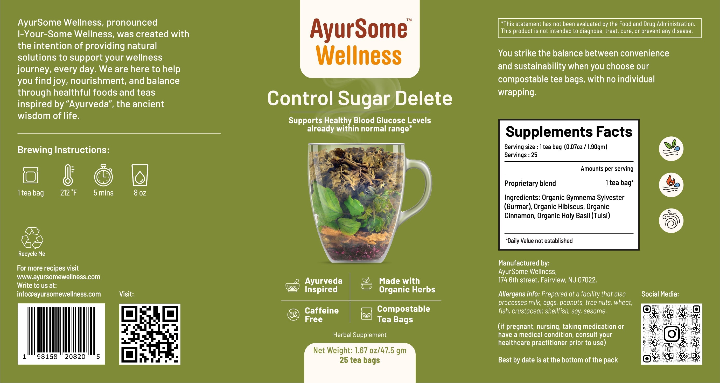 Control Sugar Delete | Organic Gymnema Tea Blend